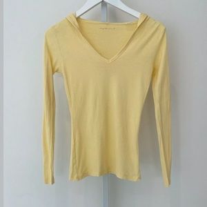STEPHANIE B YELLOW LONG SLEEVE HOODIE SMALL NWOTS!